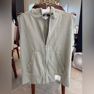 Madewell cotton terry vest with hood